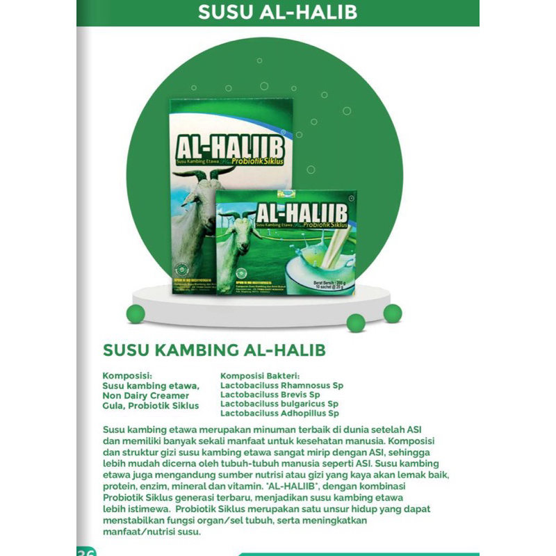 

Susu kambing etawa probiotik al halib