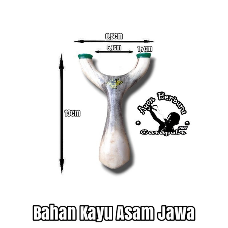 Ketapel OTT dari bahan kayu ASAMm JAWA/Ayon Catapult