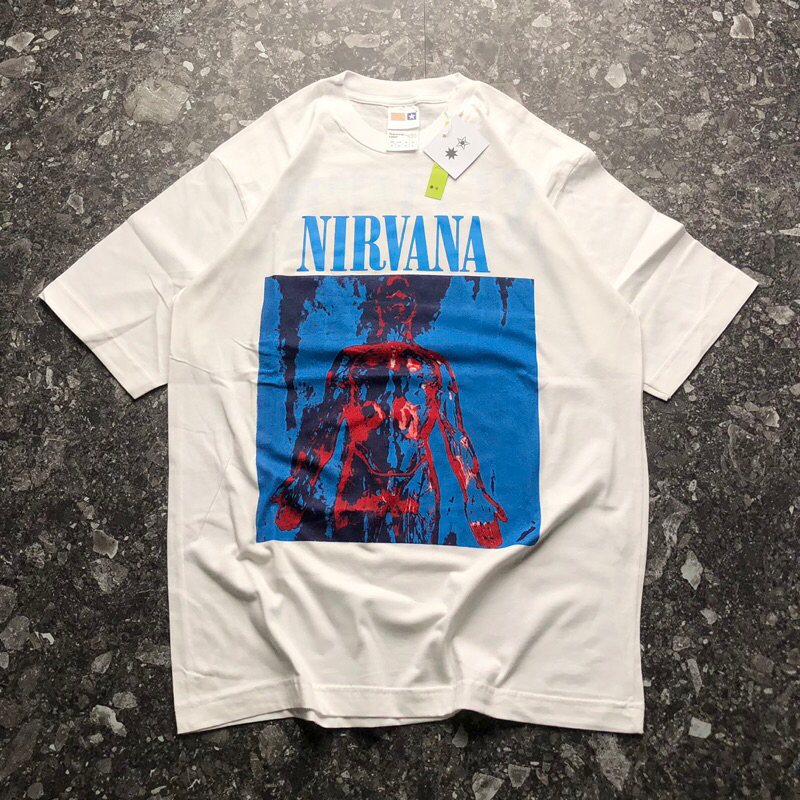 T-Shirt Oversize 24s Band  Nirvana Sliver - Putih