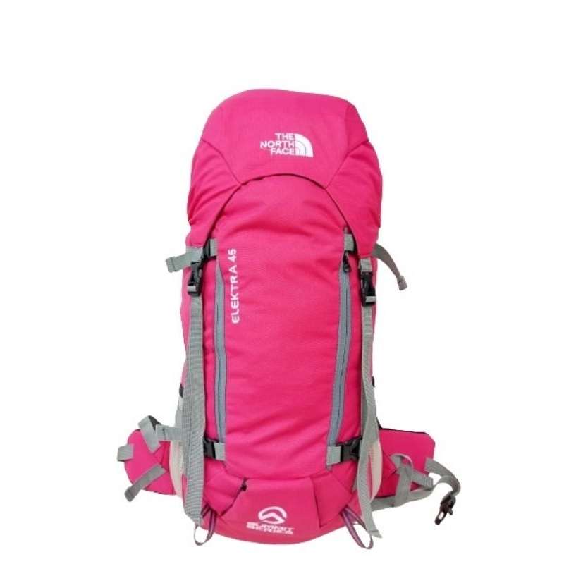 Tas Gunung Carrier / Tas Hiking 45L Warna Pink Cerah Cerah / Tas Ransel Gunung