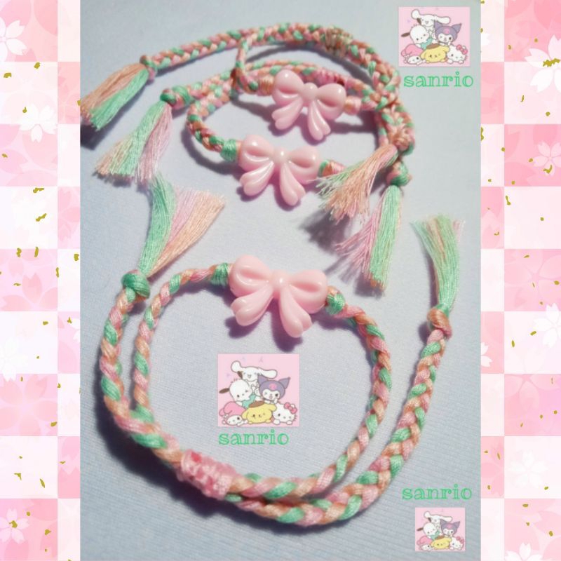 Gelang Benang Ribbon / Gelang Benang Pita /Gelang Benang Kepang / Gelang Benang Jahit