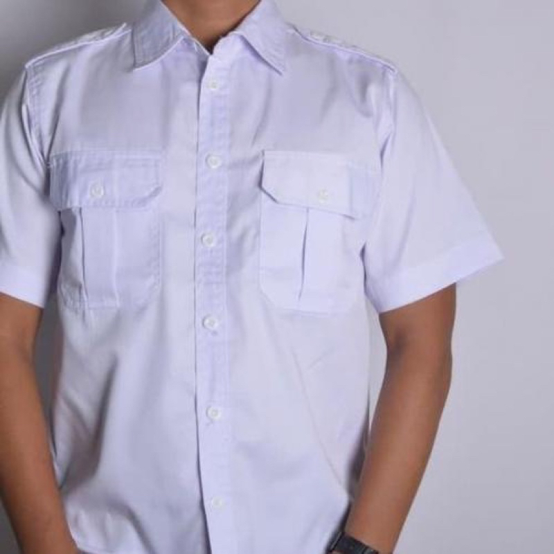KEMEJA PDH KEMEJA PDL SERAGAM KANTOR KEMEJA PELAUT KEMEJA PILOT HEM PUTIH PELAUT HEM PILOT KEMEJA PA