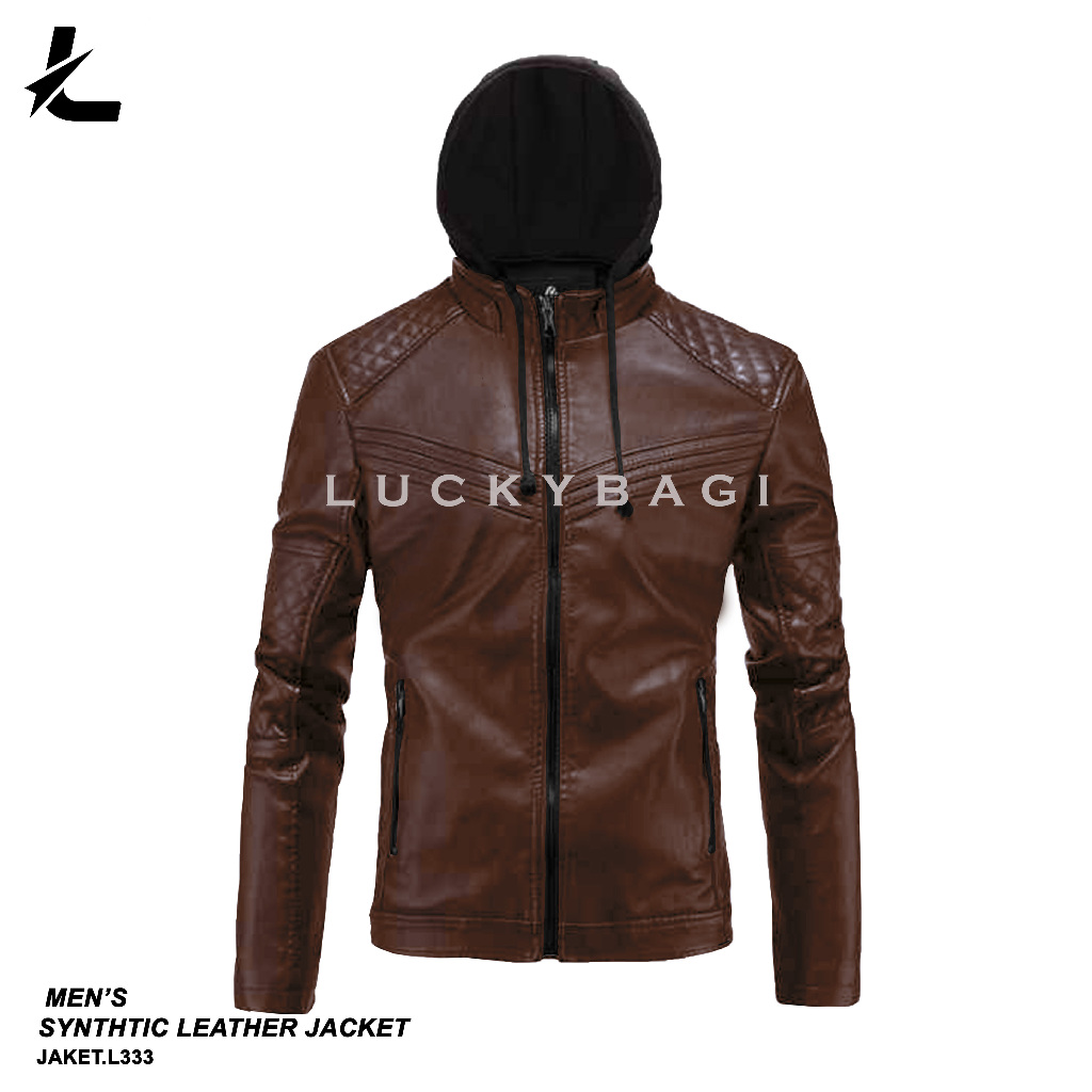Jaket Kulit Pria Jaket Kulit Hoodie Jaket Kulit Sintetis Pria Jaket Kulit Hoodie Pria