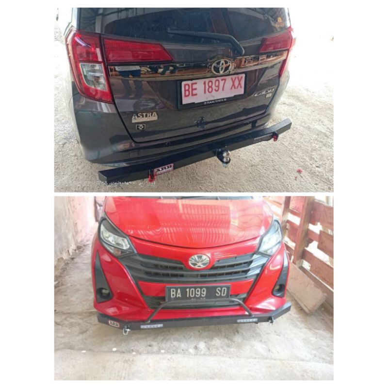 Paket Tanduk Mini Besi Depan Towing Bar Besi Belakang ARB Model Anting Mobil CALYA / SIGRA UP 2025
