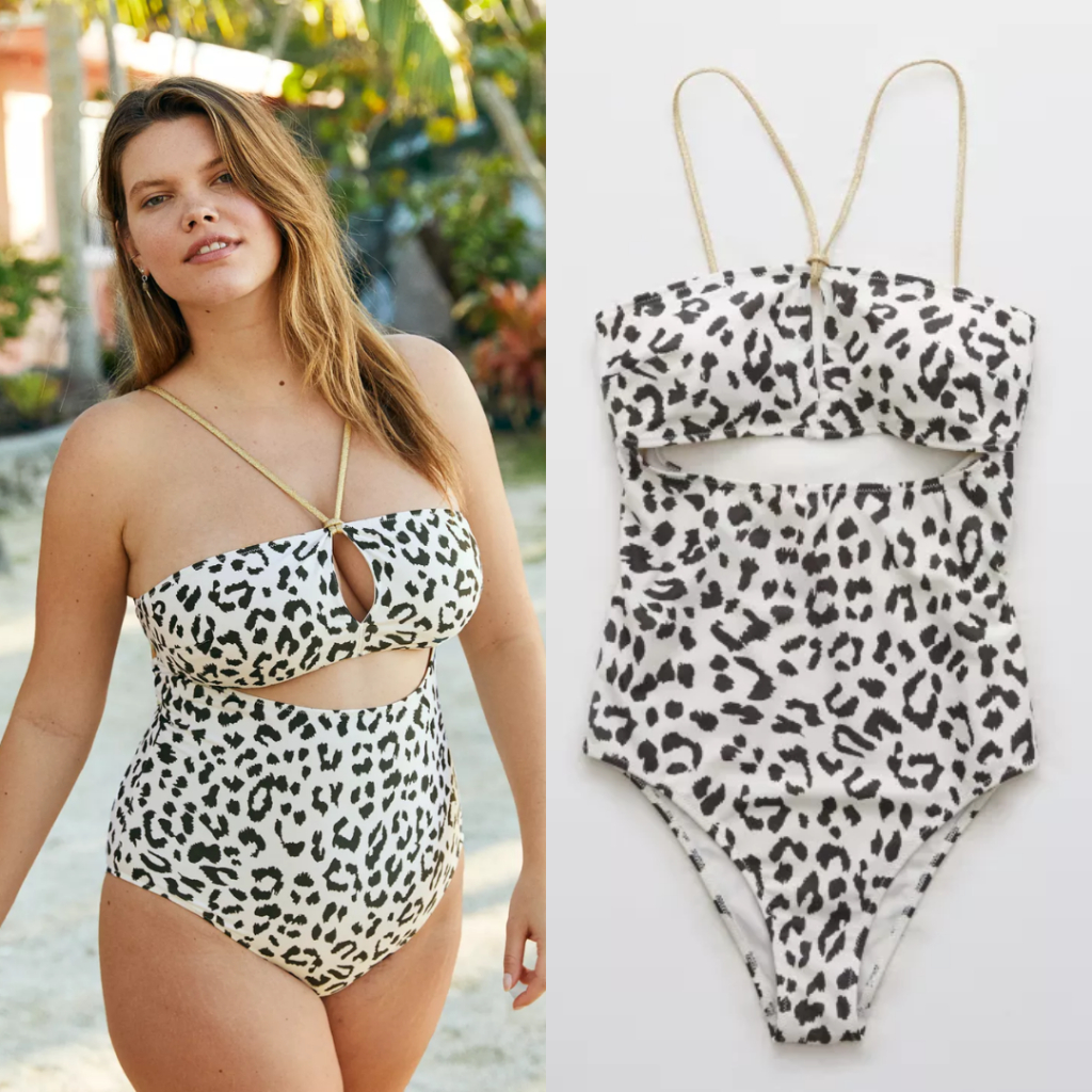 AERIE KEYHOLE BANDEAU SWIMSUIT
