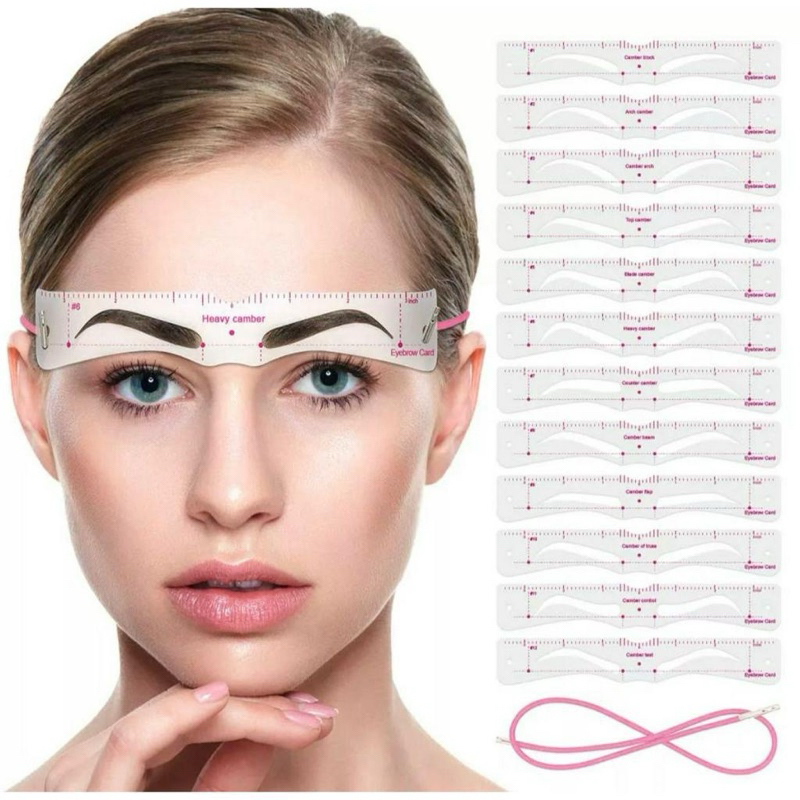Cetakan alis / penggaris alis / penggaris sulam alis / pengukur alis/eyebrow embrodery ruler stencil
