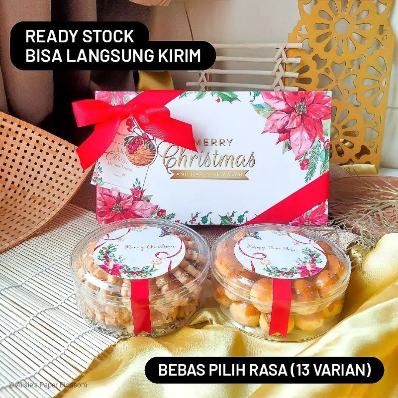 

(READY BISA INSTANT) Hampers Natal & Tahun Baru Premium isi 2 Toples - FREE CARD & PAPERBAG | Christmas & New Year Hampers - Parsel Tahun Baru dan Natal Kue Kering Bisa Pilih Nastar, Sagu Keju, Lidah Kucing, Putri Salju, Coklat Mede, dll