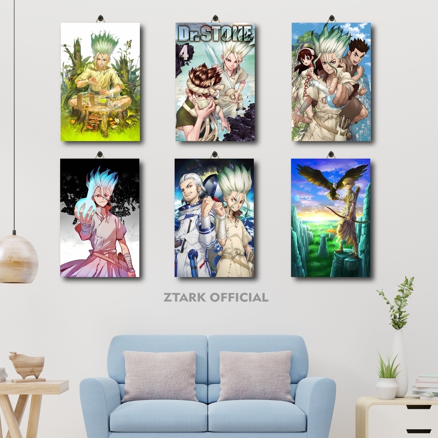 Hiasan Dinding Foto Anime Dr Stone Senkuu 20X30 | Hiasan Kamar Gambar Anime Keren Dr Stone Senkuu | 