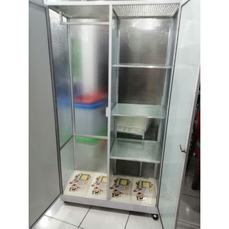 LEMARI GAMIS LEMARI PAKAIAN GAMIS LEMARI PAKAIAN ALUMUNIUM LEMARI ALUMUNIUM LEMARI PAKAIAN 3 PINTU L