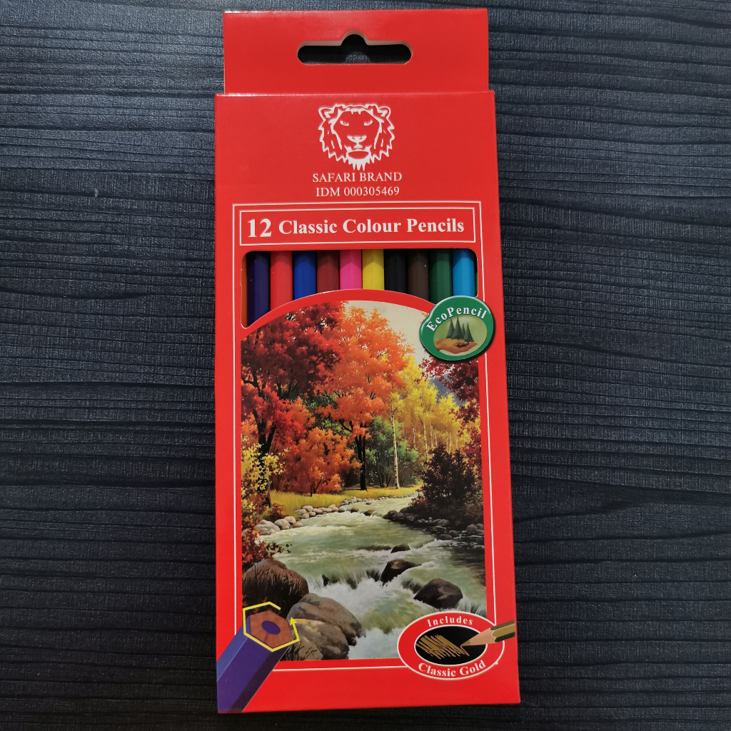 

PENSIL WARNA 12 WARNA SAFARI BRAND / COLOUR PENCILS PANJANG