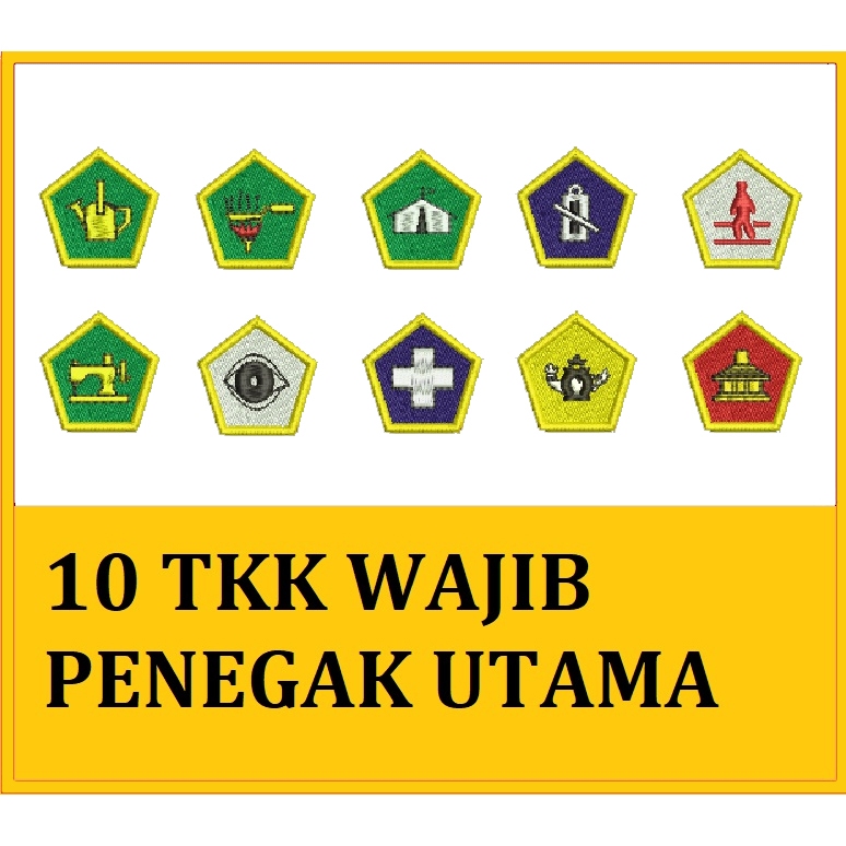 1 paket (10pcs) TKK Wajib Penegak Utama (bordir) / tkk pramuka / logo tkk pramuka / lambang tkk pram