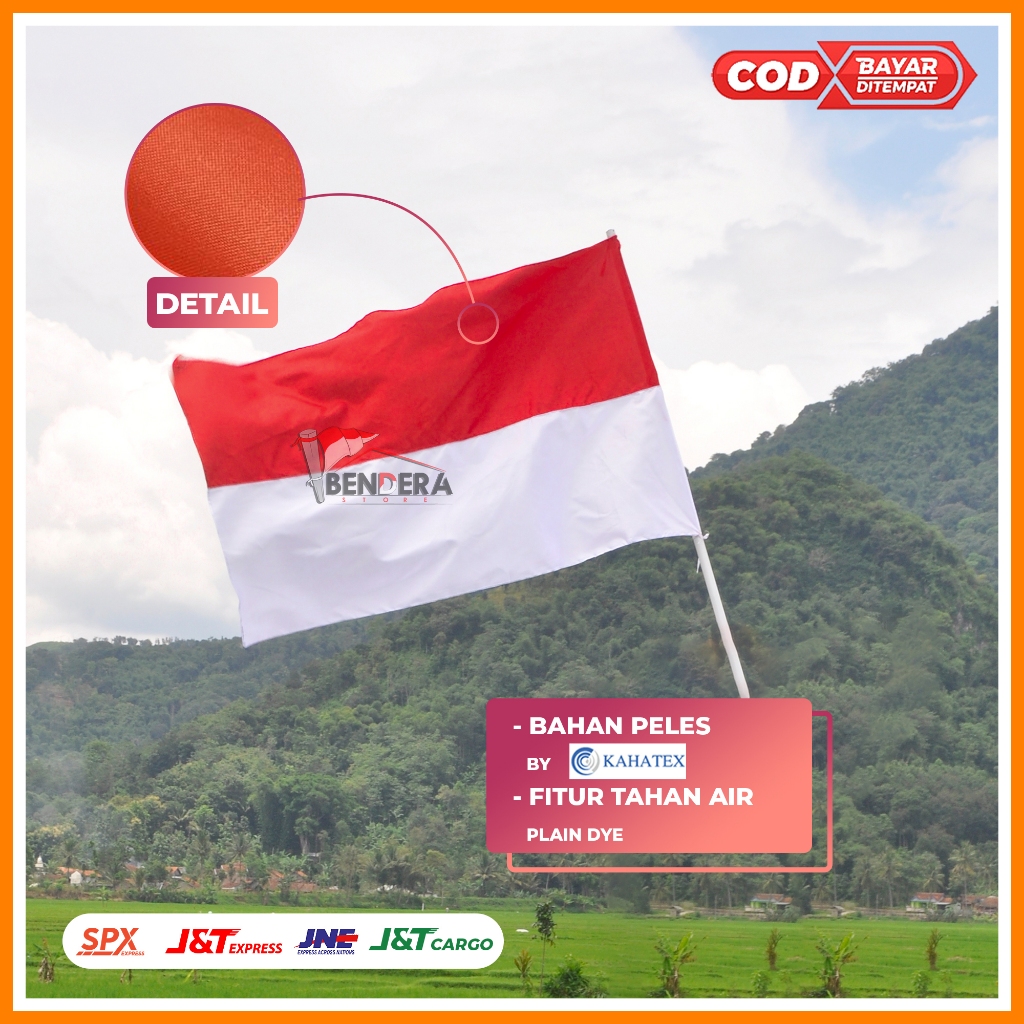 BENDERA MERAH PUTIH SEDANG 1 KODI (20PCS)