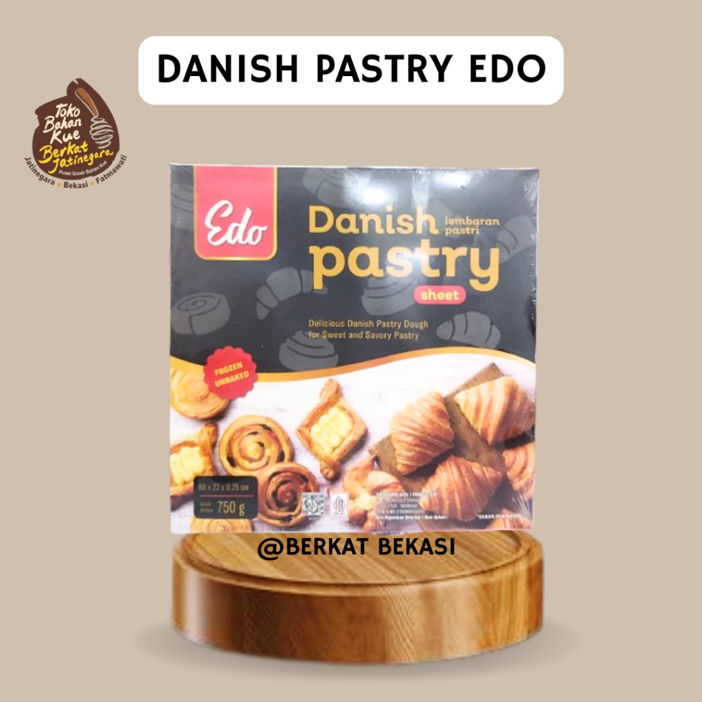 

EDO DANISH PASTRY SHEET / DANISH PASTRY 750GR / LEMBARAN PASTRY