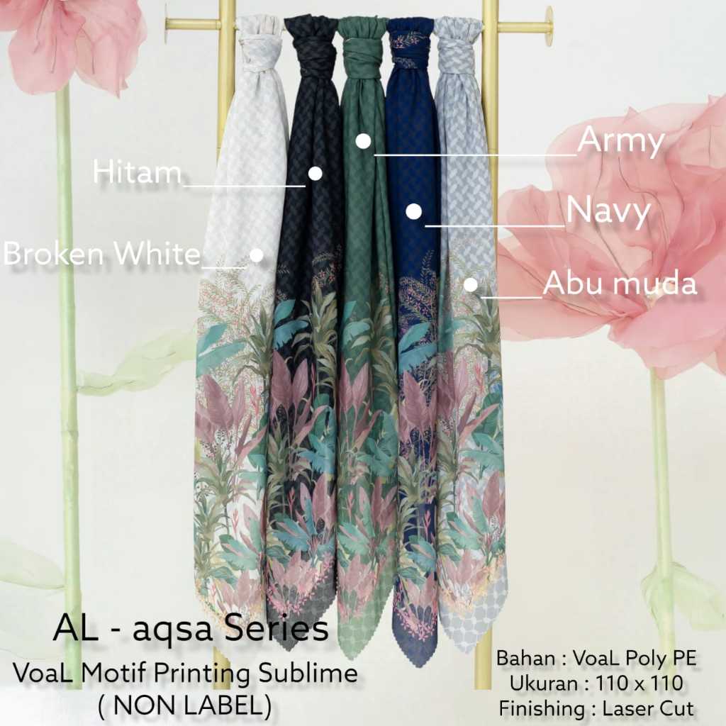 Jilbab Palestina Voal Motif Al Aqsa Series FH Scarf