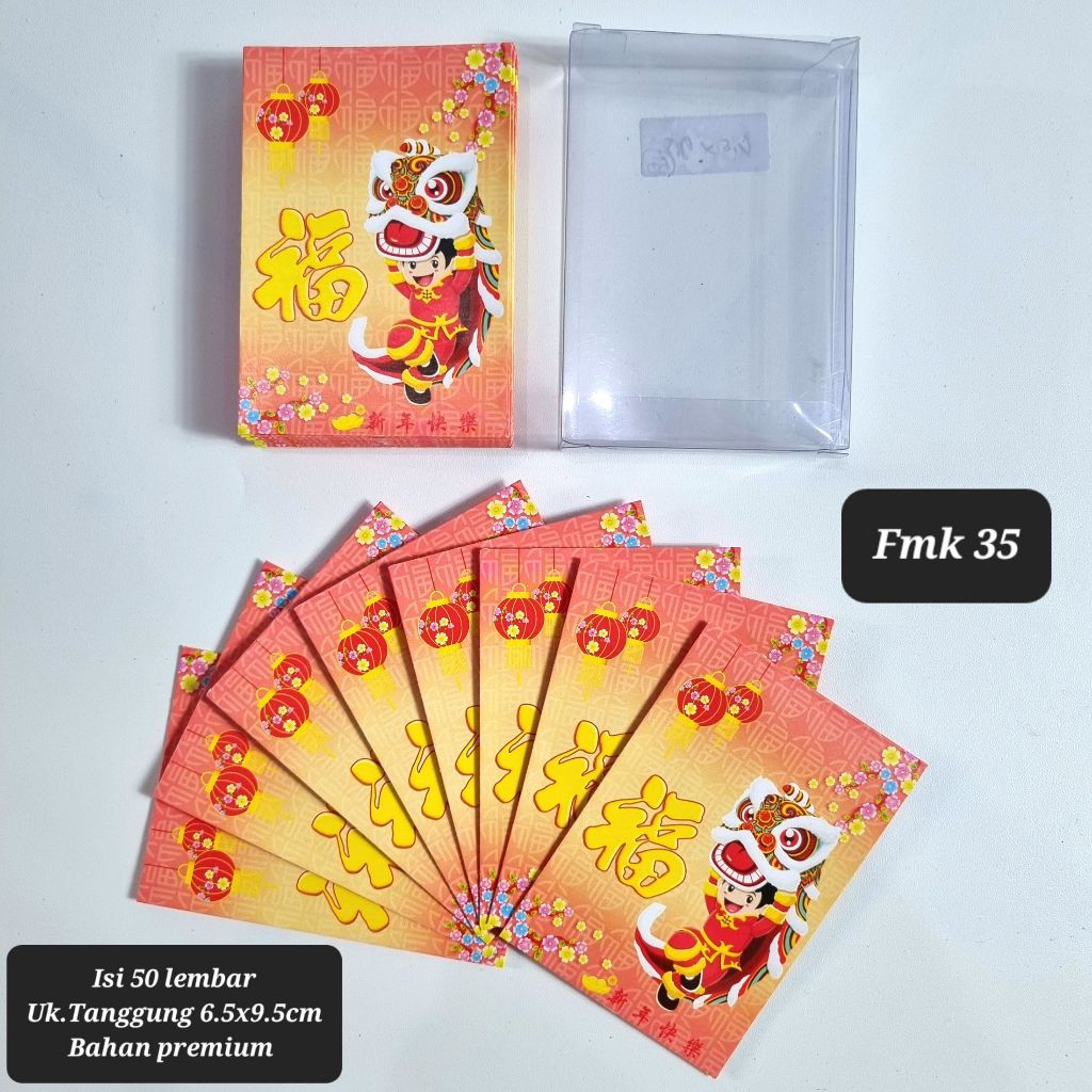 

ANGPAO IMLEK FUK FU ISI 50 LEMBAR FUNG PAU HONGBAO FUK KOTAK MIKA FUKMIKA UKURAN MEDIUM