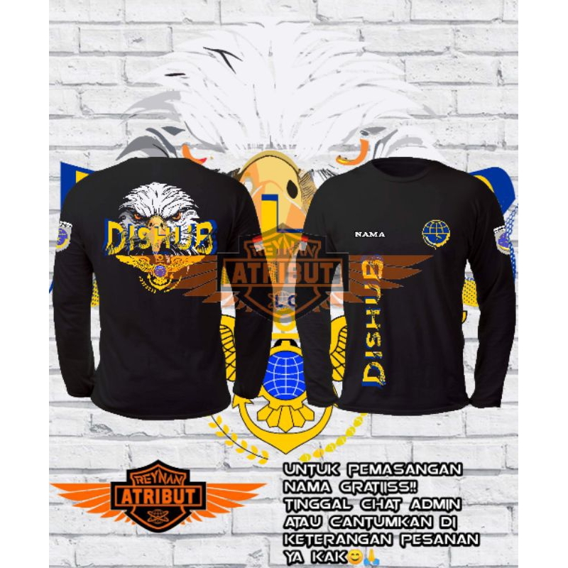 kaos dishub/ kaos lengan panjang dishub/ T-Shirt dishub baru
