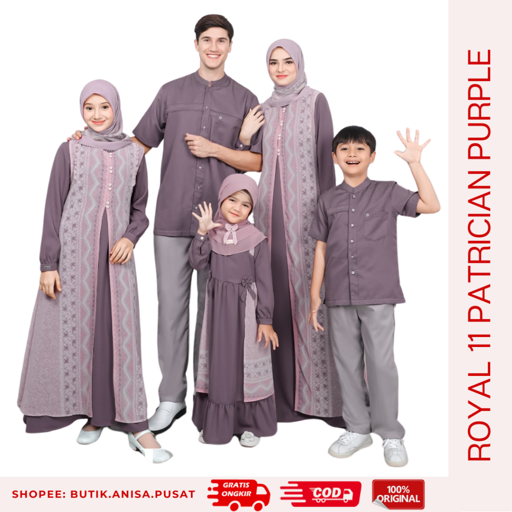 GAB - ETHICA SARIMBIT ROYAL 11 PATRICIAN PURPLE Keluarga 2024 Gamis Kagumi 304 Koko Kahfi 307 Kagumi