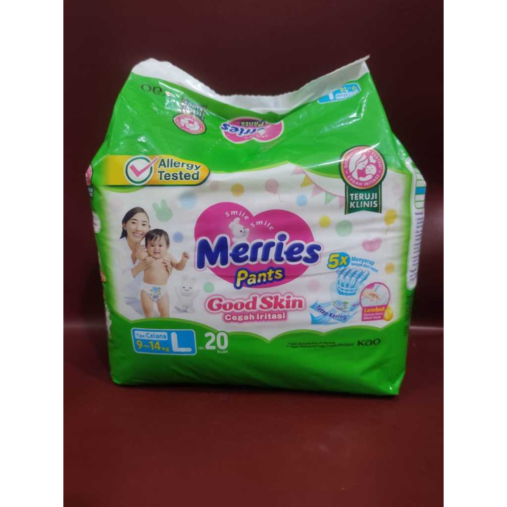 Merries Pants L-20 - Popok Bayi Merries Ukuran L Isi 20