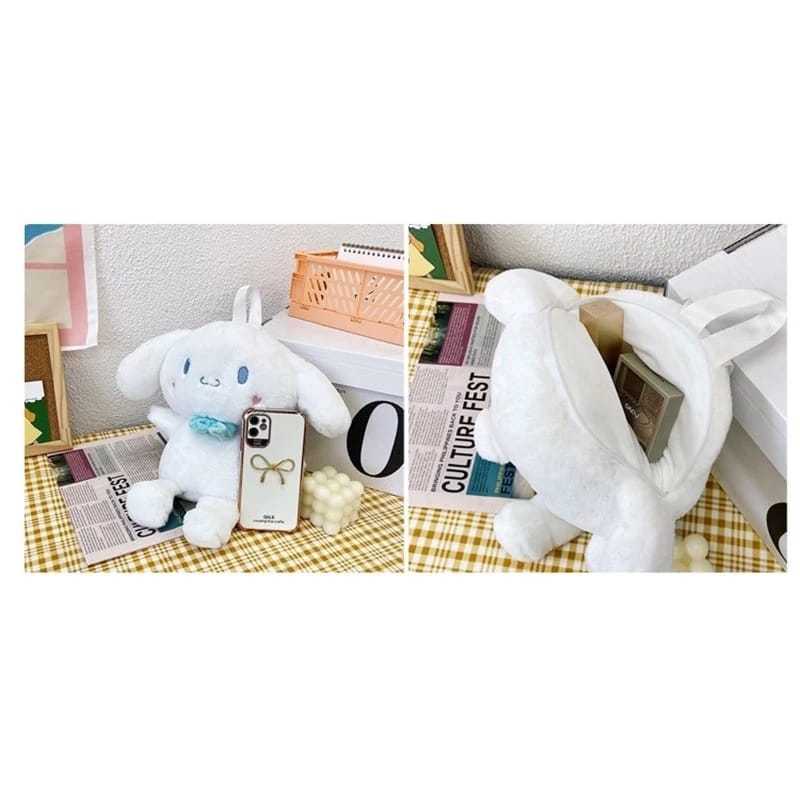 Tas ransell cinnamorol gendong bulu boneka import kelinci bunnybag anak wanita