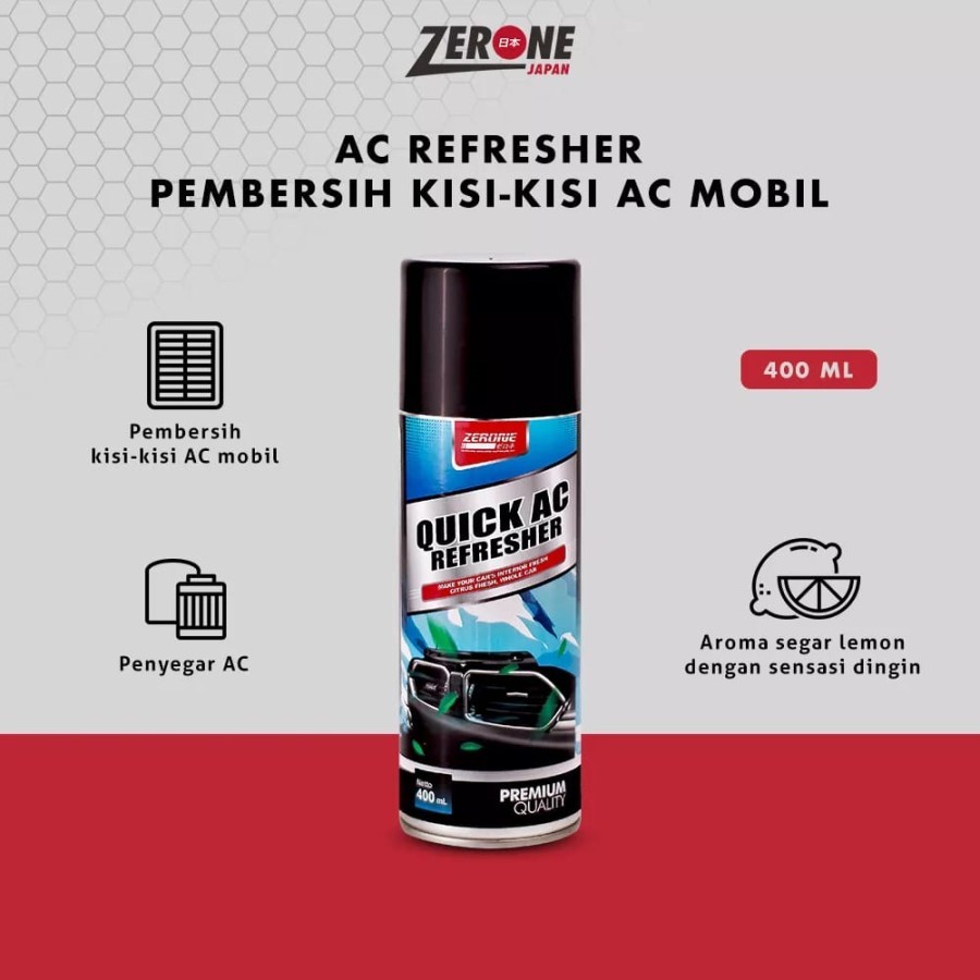 ZERONE JAPAN Quick Ac Cleaner / Zerone Ac Refresher Original Terlaris Pembersih Ac Mobil 400ml