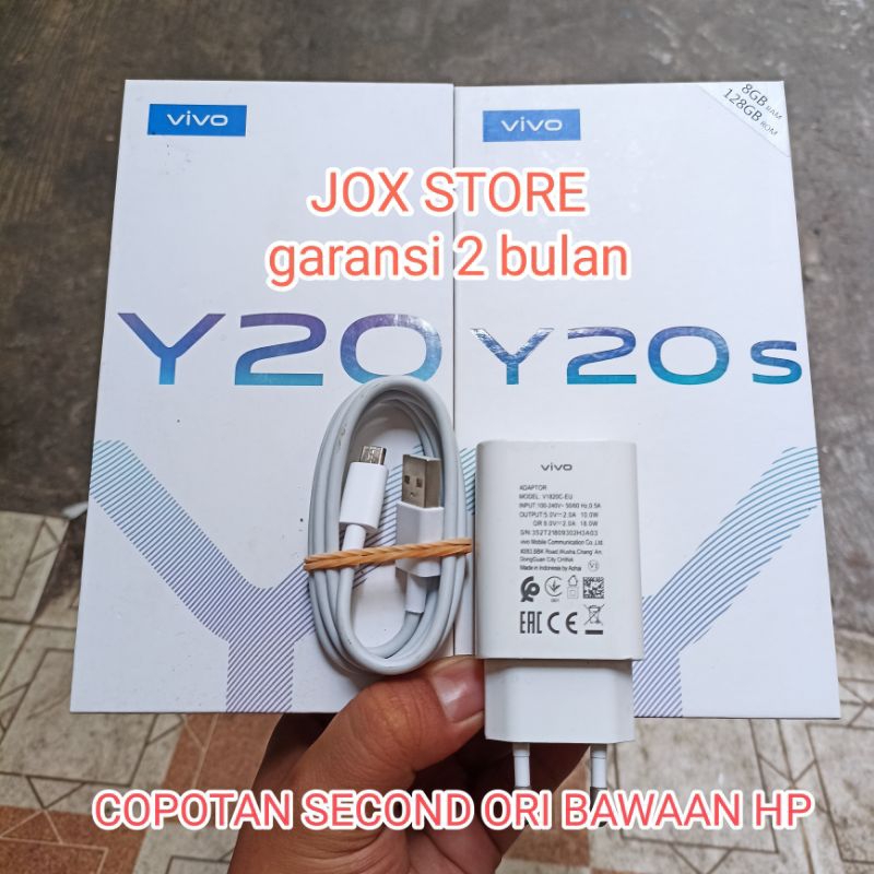 Charger Vivo 18w bekas Y20 & Y20s ORI Y19 Micro usb copotan Flash Charging 18Watt dan 10Watt