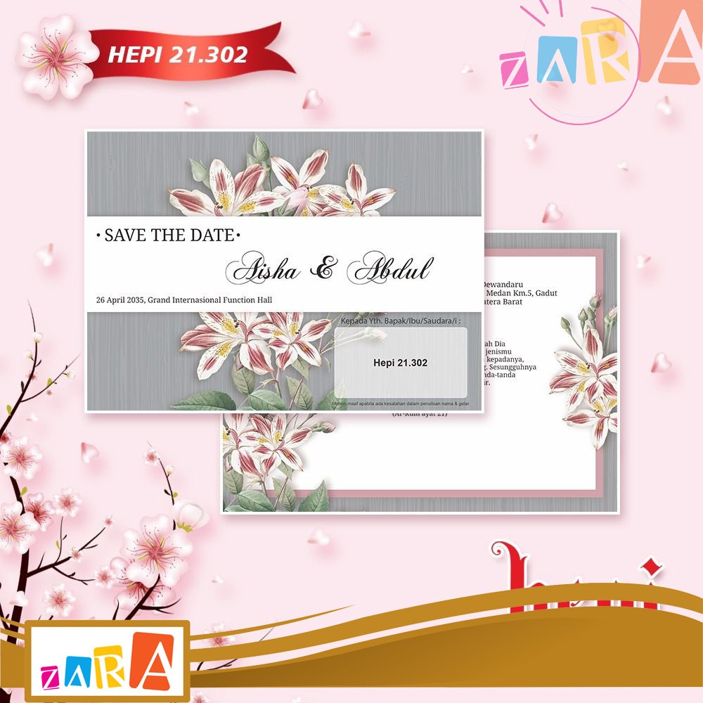 Blangko Undangan Hepi 21.302 Harga Murah Grosir