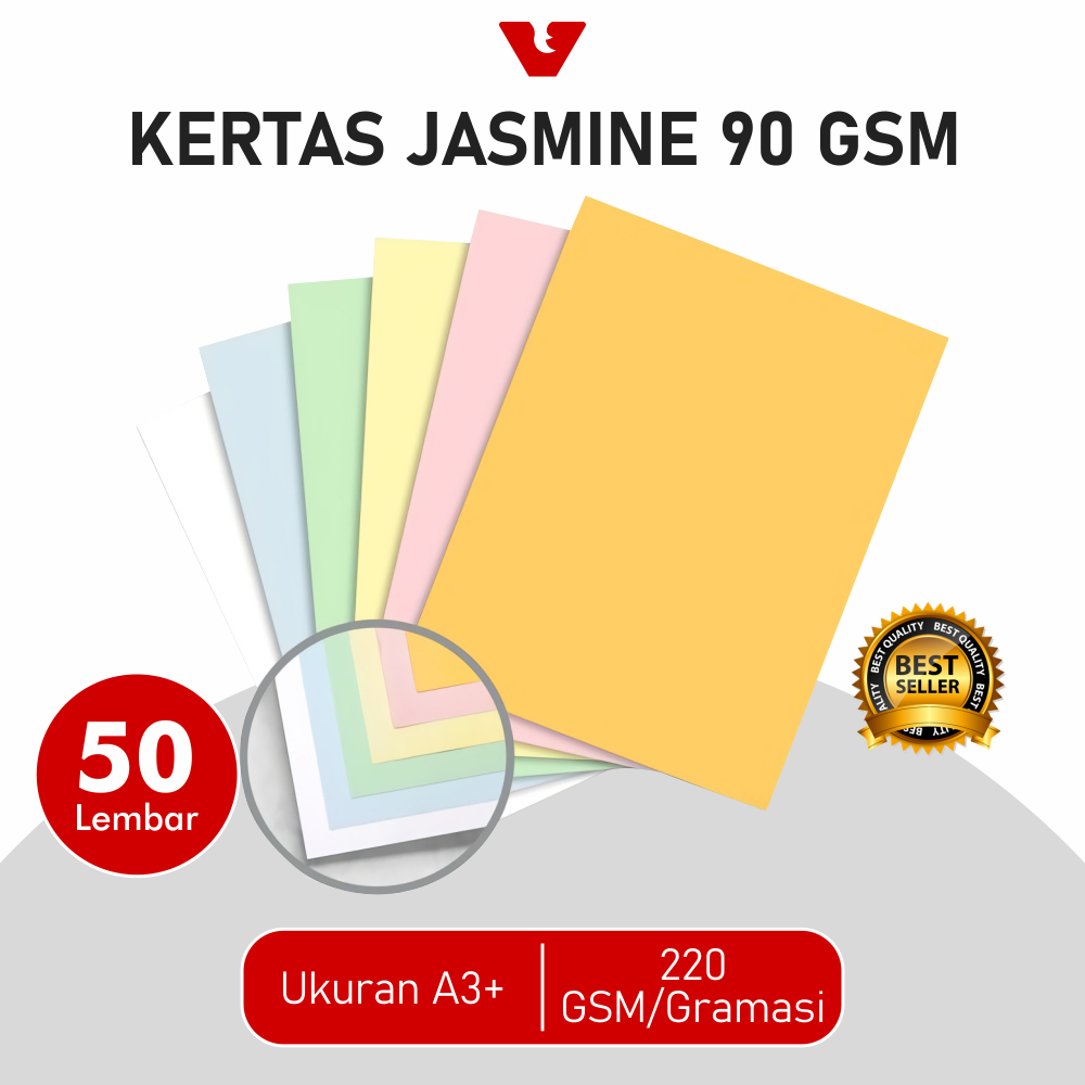 

Kertas Jasmine 220 Gsm/Gram Ukuran A3+ (Plus) - 50 Lembar