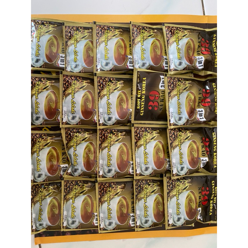 

KOPI 39 SAKAO ORIGINAL 100% || kopi pria sejati || kopi aceh || kopi mix ginseng korea || kopi pracampuran || kopi Malaysia.