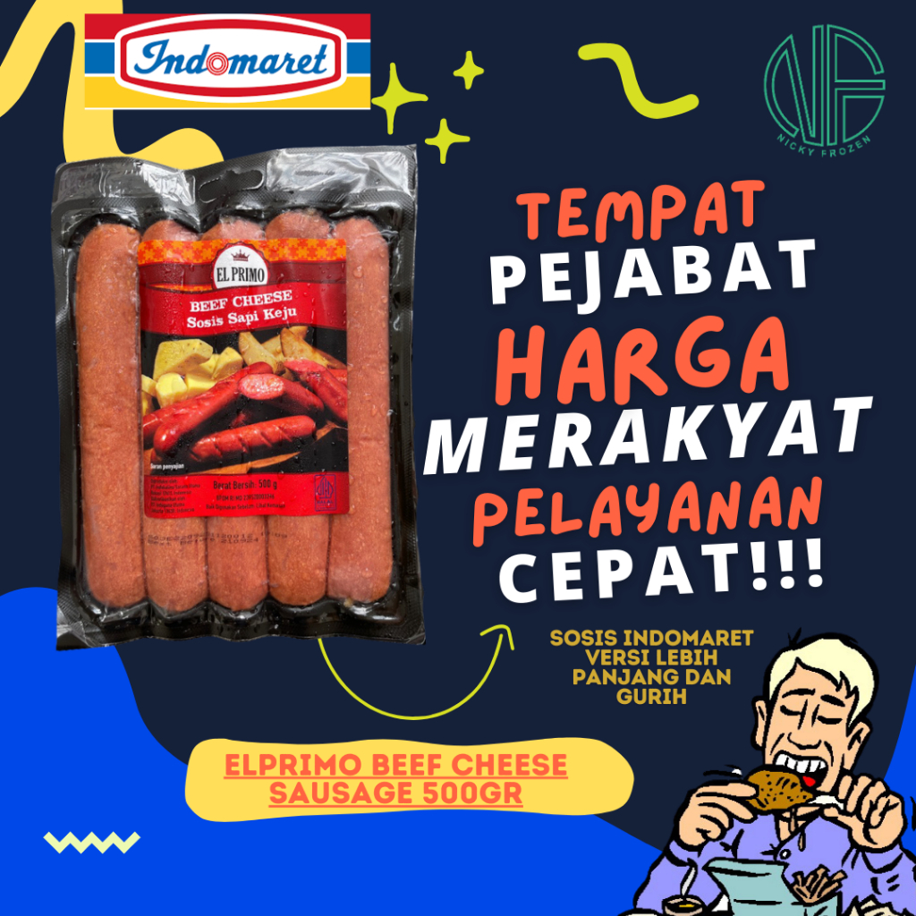 

EL PRIMO BEEF CHEESE SAUSAGE 500gr / SOSIS INDOMARET