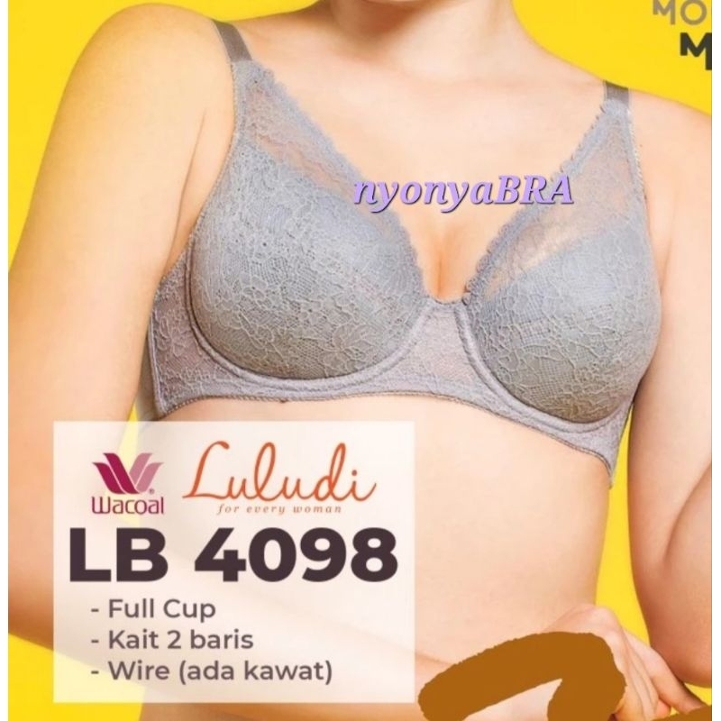 Luludi by wacoal bra berkawat cup B,D, 36,38,40, LB 4098