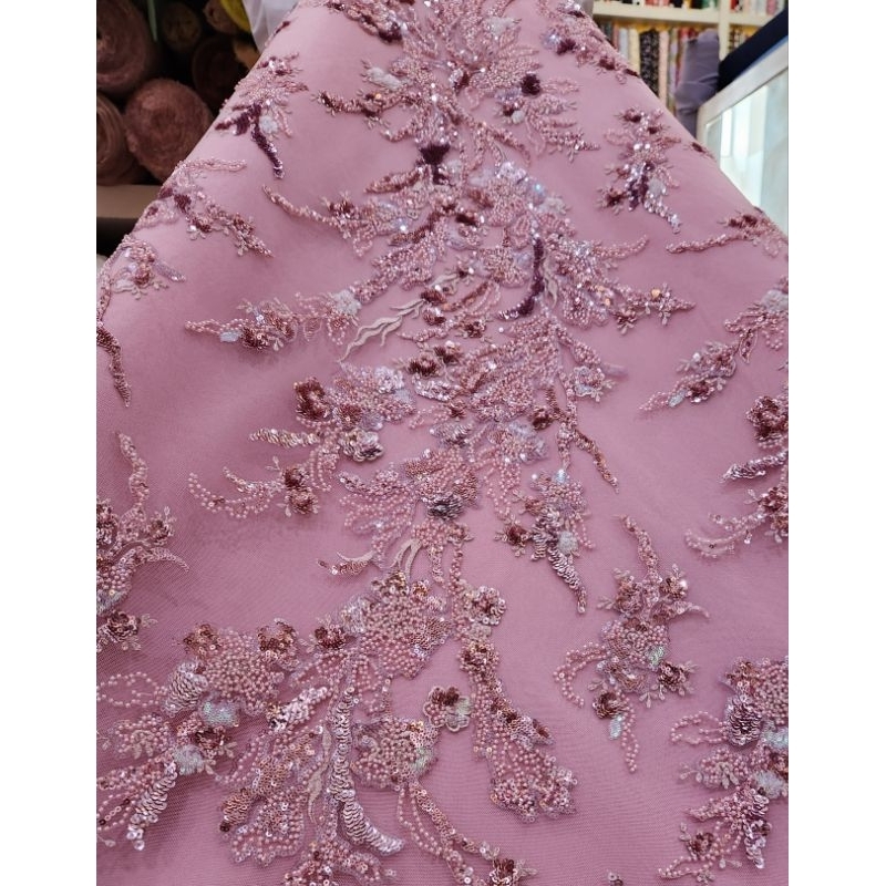 tulle bordir payet