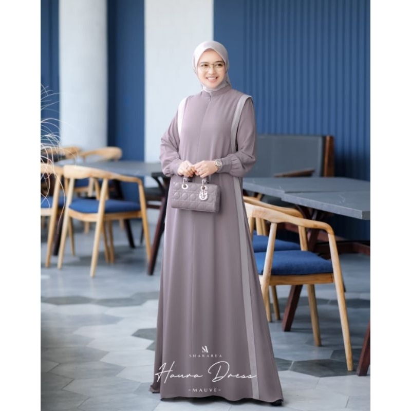HAURA DRESS (Dress saja) ORI by SHARAREA_READY SIAP KIRIM