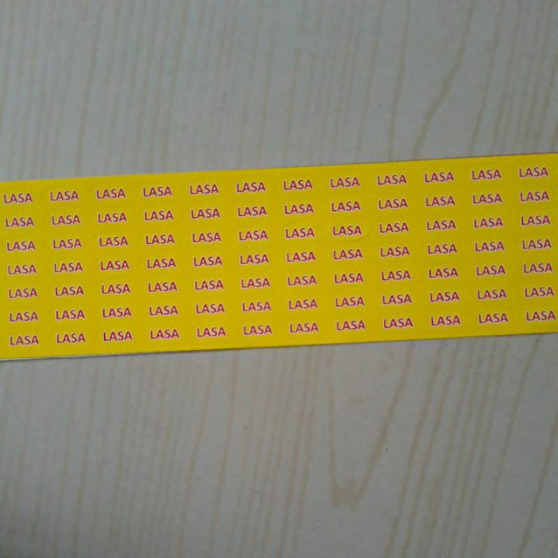 

Stiker Label Lasa Kuning Oval