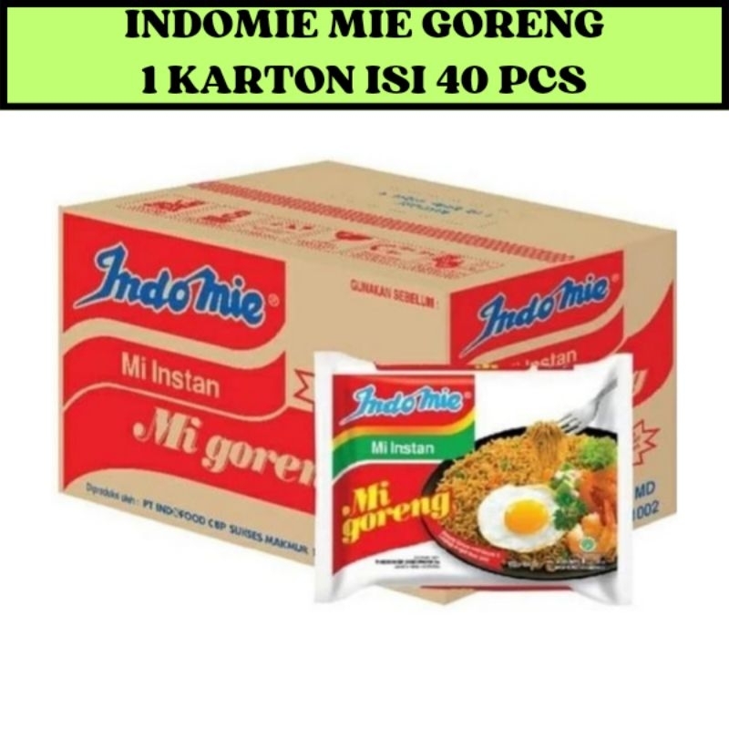 

INDOMIE MIE GORENG 1 KARTON ISI 40 PCS