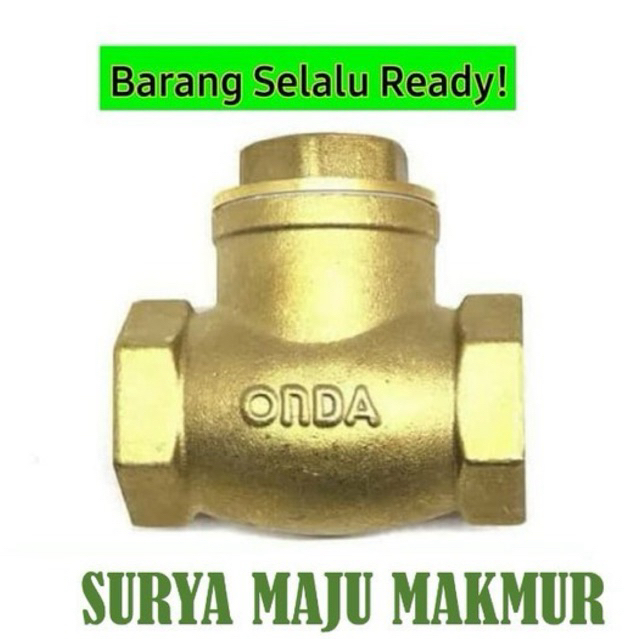 Check Valve / Klep Tabok uk 2-1/2" dim inch ONDA ORIGINAL KUNINGAN 2,5 inch in