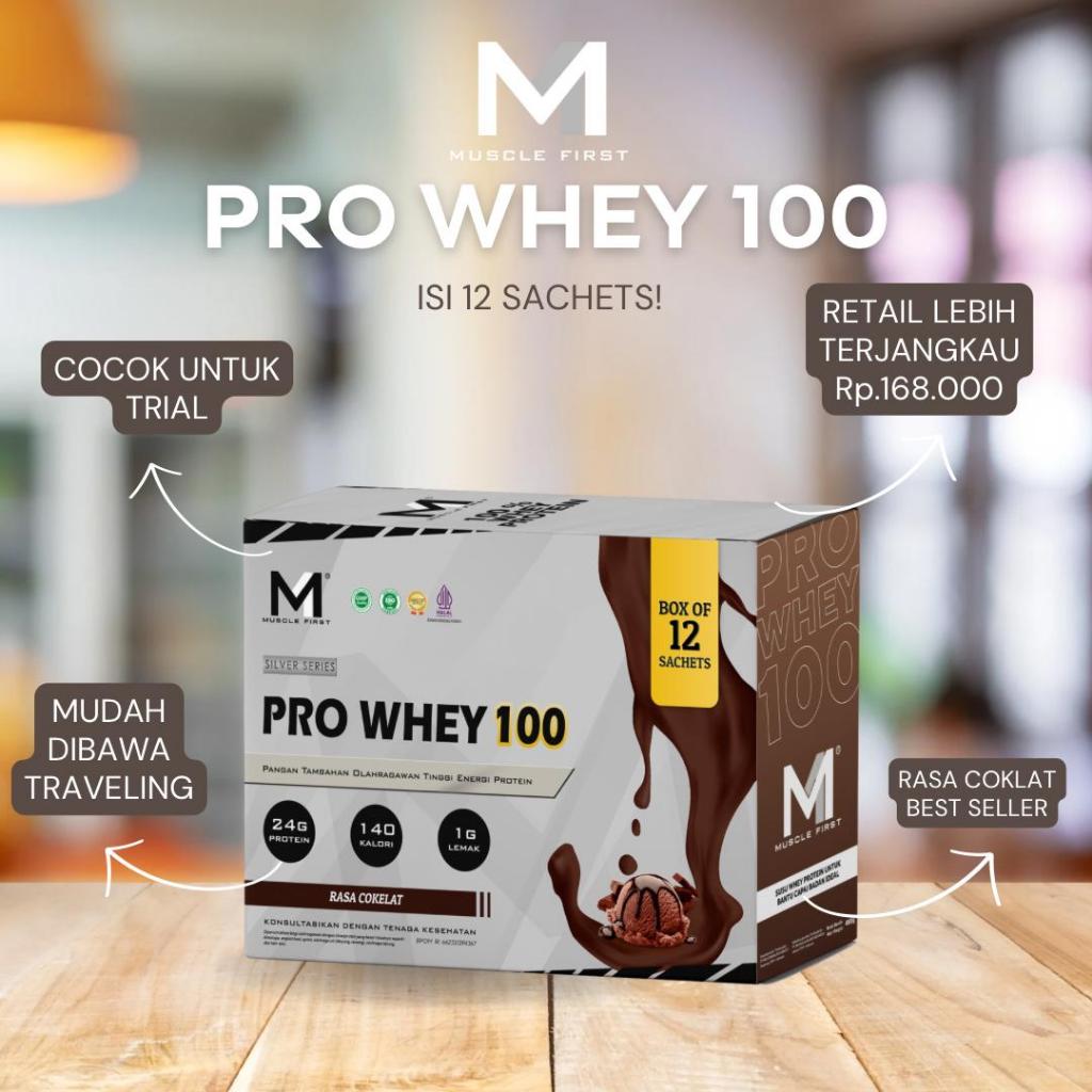 Muscle First Prowhey 1 Box isi 12 Sachet @40gr Halal & BPOM PROWHEY100 Pro Whey 100 M1 | Evo Whey | 