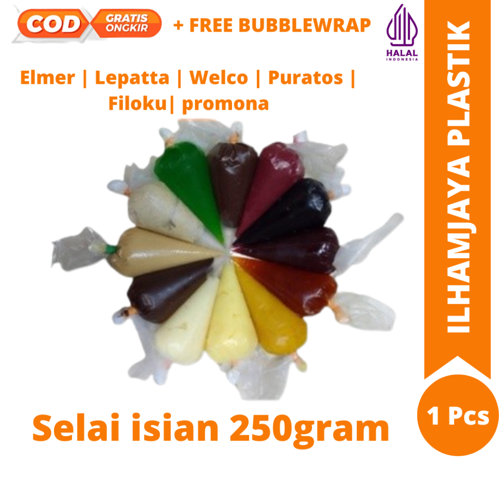 

Selai isian 250gram Elmer | Lepatta | Welco | Puratos | Filoku| promona Selai Kemasan Repack 250g