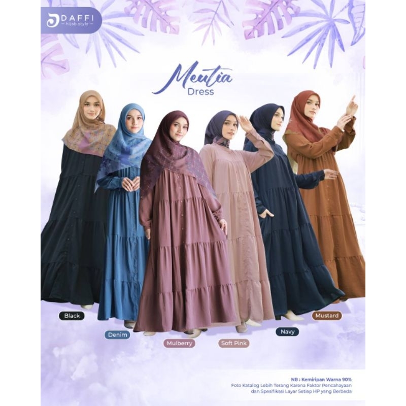 Meutia Dress by Daffi Hijab//Gamis Crinkle