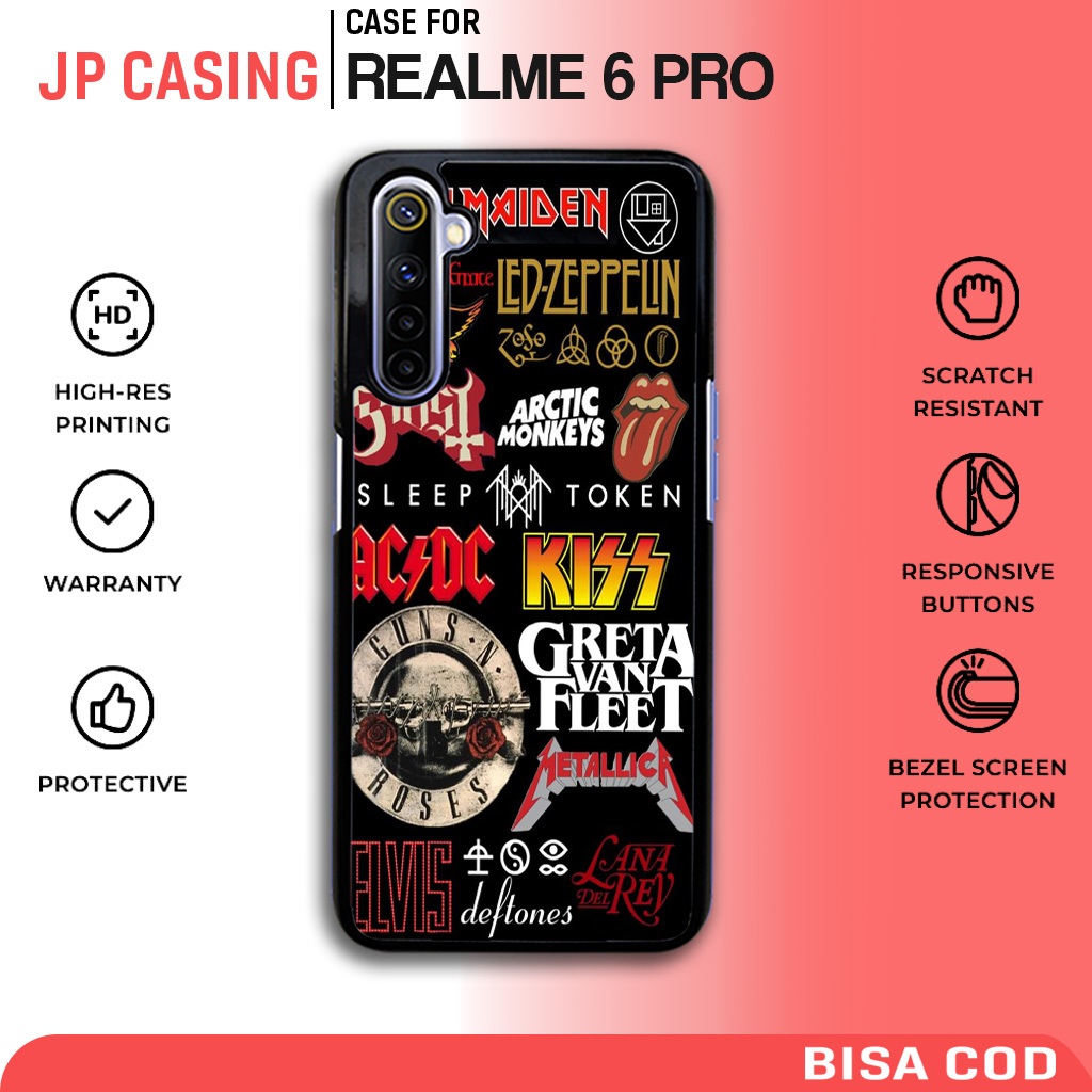 case realme 6 pro terbaru motif aesthetic band 06 cowok keren casing hp mewah gelombang bahan softca