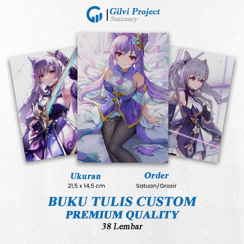 

Buku Tulis Keqing Genshin Impact / Buku Tulis Sekolah / Buku Tulis Catatan Notes Agenda Planner Jurnal Notebook Anime