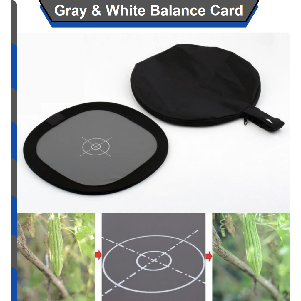 Gray Card & White Card 18% 2 in 1 White Balance Fotografi Videografi Calibration Exposure Color Chec
