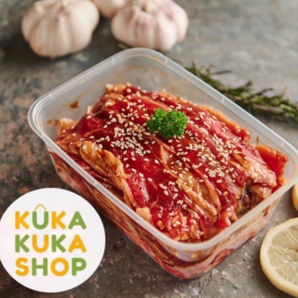 

GROSIR Daging Sapi Marinasi 5gr Teriyaki Bulgogi Blackpepper BbQ US Beef Slice Daging Sapi Bumbu 5gr