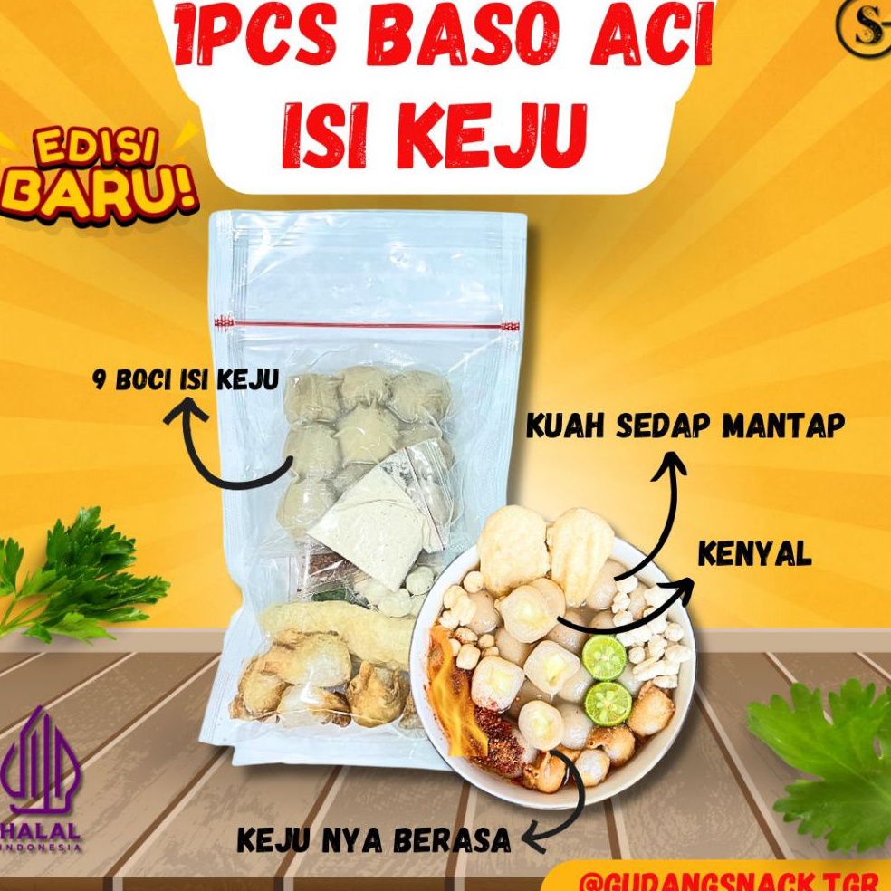 

MURAH LEBAY BASO ACI KEJU MOZA SPECIAL 1 PCS MAKANAN INSTAN