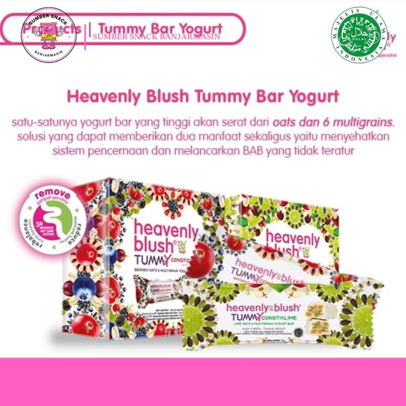 

Heavenly Blush Tummy Multigrain Yogurt Bar (1 Box/12 pcs) (2 Varian Rasa)