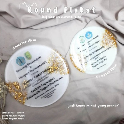 PLAKAT RESIN DIAMTER 19 CM | PLAKAT BIG SIZE | PLAKAT AESTETIK | PLAKAT MURAH | CUSTOME PLAKAT WISUD