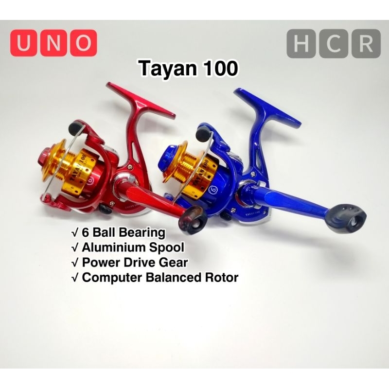 Reel Pancing UNO TAYAN 100 - Spinning / Udang / Mini / Kecil | Rel | Ril | Rill | Riil