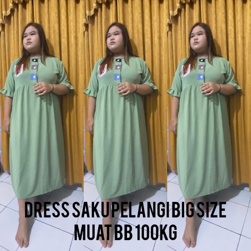 DRESS BALI SAKU PELANGI JUMBO LD 130