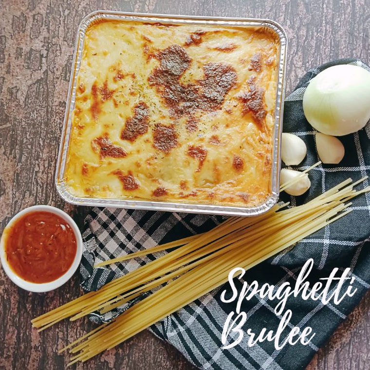 

PROMO ALE Spagheti Brulle Spagheti Panggang khusus Gosend Grab