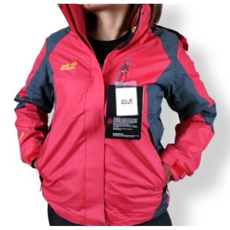 jaket jack wolfskin waterproof jaket  2IN1 jeket parasute jaket hiking