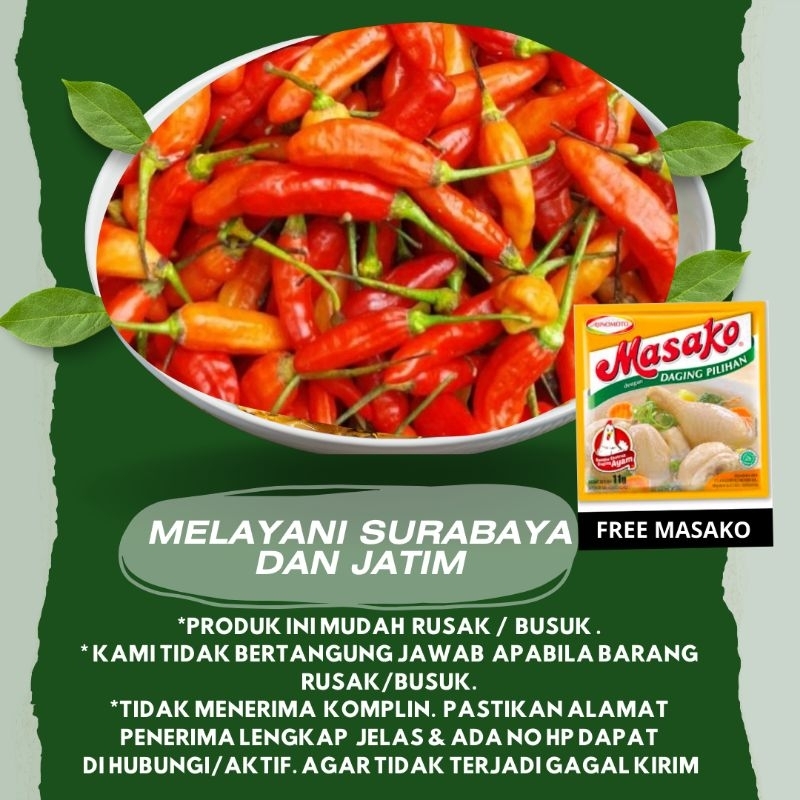 

CABE RAWIT MERAH FRESH 250 GRAM